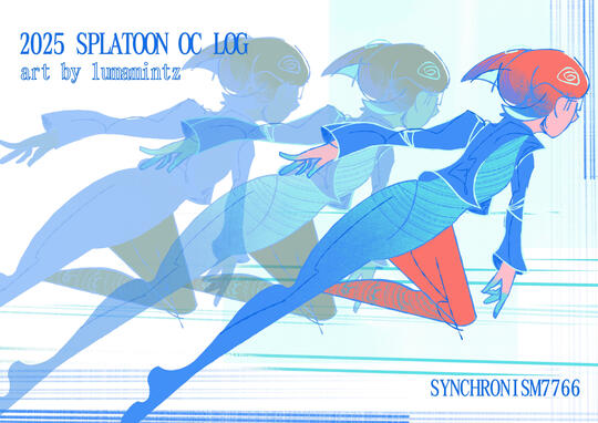 cover art for my splatoon oc fanzine (2025)